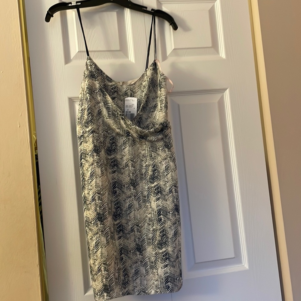 Navy cream short dress